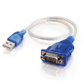 C2G: USB 2.0 A (Male) to DB9 (Serial) (Male) Adapter - Blue